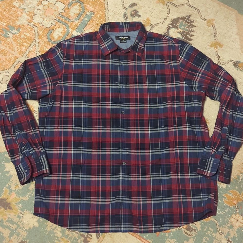 Mens CLAIBORNE Dress SHIRTโsize XL Buttonโ Down LongโSleeve